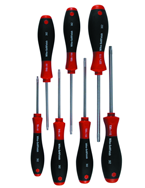 7 Piece - T7s; T8s; T9s; T10s; T15s; T20s; T25s Security - Torx SoftFinish® Cushion Grip Screwdriver Set - USA Tool & Supply