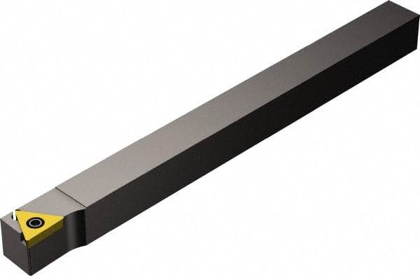 Sandvik Coromant - STJCR/L-S, Right Hand Cut, -3° Lead Angle, 12mm Shank Height x 12mm Shank Width, Neutral Rake Indexable Turning Toolholder - 125mm OAL, TCMT 11 02 04, TCMT 2(1.5)1 Insert Compatibility, Series CoroTurn 107 - USA Tool & Supply