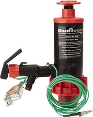 GoatThroat Pumps - 3/8" Outlet, 4 GPM, Polypropylene Hand Operated Transfer Pump - 56" OAL, For up to 55 Gal Drums, For Class I & II Flammable & Combustible Liquids - USA Tool & Supply