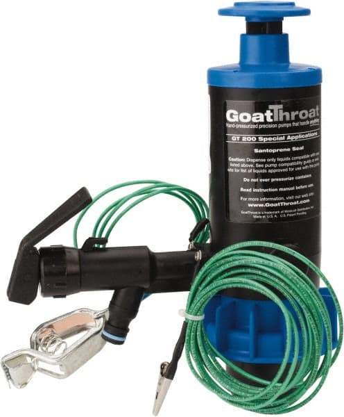 GoatThroat Pumps - 3/8" Outlet, 4 GPM, Polypropylene Hand Operated Transfer Pump - 56" OAL, For up to 55 Gal Drums, For Class I & II Flammable & Combustible Liquids - USA Tool & Supply