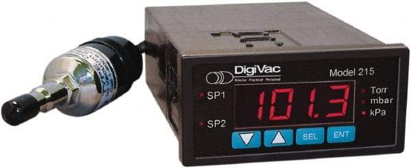DigiVac - Vacuum Gauges Type: Electronic Vacuum Gauge Vacuum Range: 0.001 - 760 Torr - USA Tool & Supply