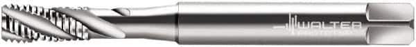Walter-Prototyp - M6x1.00 Metric 3 Flute 6HX Bottoming Spiral Flute Tap - Cobalt, Bright Finish, 80mm OAL, Right Hand Flute, Right Hand Thread, Series 205106 - Exact Industrial Supply