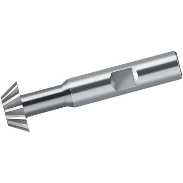 Walter-Prototyp - 12mm Diam x 5mm Width of Cut, 60° Included Angle, Cobalt Dovetail Cutter - Weldon Flat, Uncoated - USA Tool & Supply