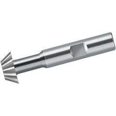 Walter-Prototyp - 12mm Diam x 5mm Width of Cut, 60° Included Angle, Cobalt Dovetail Cutter - Weldon Flat, Uncoated - USA Tool & Supply