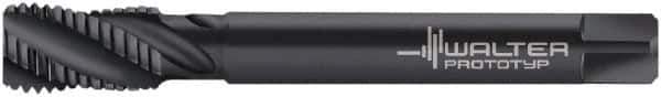 Walter-Prototyp - 1-1/8 - 8 UN 4 Flute 2B Modified Bottoming Spiral Flute Tap - Cobalt, Oxide Finish, 180mm OAL, Right Hand Flute, Right Hand Thread, Series M225632 - USA Tool & Supply