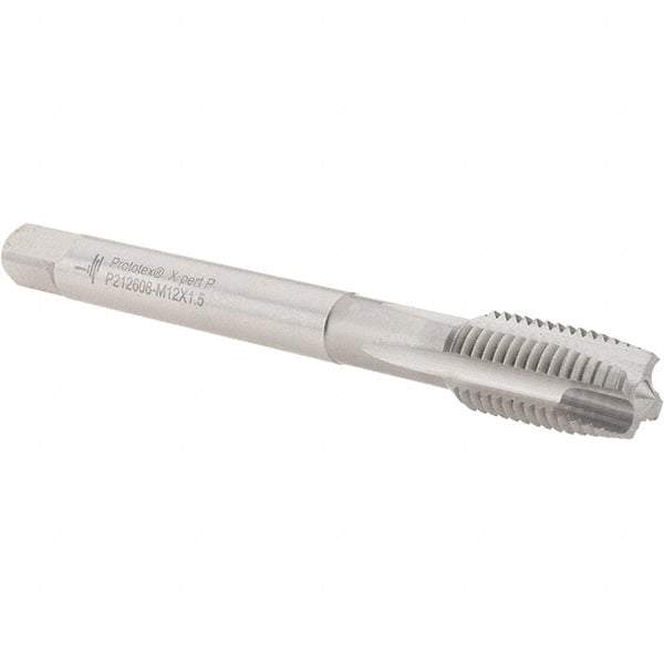 Walter-Prototyp - M12x1.50 Metric Fine, 4 Flute, Bright Finish, Cobalt Spiral Point Tap - Plug Chamfer, Left Hand Thread, 100mm OAL, 21mm Thread Length, 9mm Shank Diam, 6H Class of Fit, Series P212608 - Exact Industrial Supply