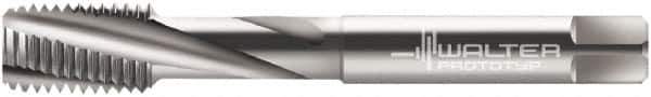 Walter-Prototyp - M12x1.75 Metric 4 Flute 6H Modified Bottoming Spiral Flute Tap - Cobalt, Bright Finish, 110mm OAL, Right Hand Flute, Right Hand Thread, Series 2046210 - USA Tool & Supply
