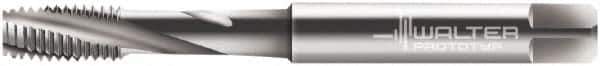 Walter-Prototyp - M5x0.80 Metric 3 Flute 6H Modified Bottoming Spiral Flute Tap - Cobalt, Bright Finish, 70mm OAL, Right Hand Flute, Right Hand Thread, Series 2041210 - USA Tool & Supply