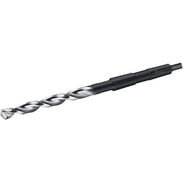 Walter-Titex - 19.25mm, 2MT 130° Point Cobalt Taper Shank Drill Bit - Bright/Oxide Finish, 140mm Flute Length, 238mm OAL, Parabolic Flute, Series A4247 - USA Tool & Supply