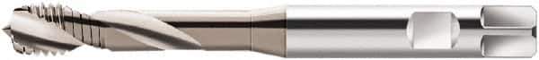 Walter-Prototyp - M10x1.50 Metric 2 Flute 6H Modified Bottoming Spiral Flute Tap - Cobalt, CrN Finish, 100mm OAL, Right Hand Flute, Right Hand Thread, Series S2051604 - Exact Industrial Supply