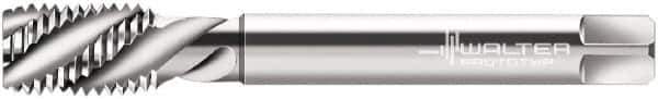 Walter-Prototyp - M14x2.00 Metric 3 Flute 6H Modified Bottoming Spiral Flute Tap - Cobalt, Bright Finish, 110mm OAL, Left Hand Flute, Left Hand Thread, Series P205698 - USA Tool & Supply