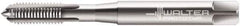 Walter-Prototyp - M4x0.35 Metric Fine 6H 3 Flute Bright Finish Cobalt Straight Flute Machine Tap - Modified Bottoming, Right Hand Thread, 63mm OAL, 12mm Thread Length, Oversize - Exact Industrial Supply
