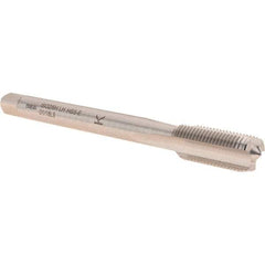 Walter-Prototyp - M10x1.00 Metric Fine 6H 3 Flute Bright Finish Cobalt Straight Flute Machine Tap - Modified Bottoming, Left Hand Thread, 90mm OAL, 20mm Thread Length, Oversize - Exact Industrial Supply