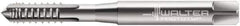 Walter-Prototyp - M3x0.50 Metric 6H 3 Flute Bright Finish Cobalt Straight Flute Interrupted Thread Machine Tap - Modified Bottoming, Right Hand Thread, 56mm OAL, 9mm Thread Length, Oversize - Exact Industrial Supply
