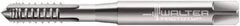 Walter-Prototyp - M8x1.25 Metric 6H 3 Flute Bright Finish Cobalt Straight Flute Interrupted Thread Machine Tap - Modified Bottoming, Right Hand Thread, 90mm OAL, 18mm Thread Length, Oversize - USA Tool & Supply