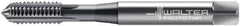 Walter-Prototyp - M6x1.00 Metric 6HX 3 Flute Nitride Finish Cobalt Straight Flute Machine Tap - Modified Bottoming, Right Hand Thread, 80mm OAL, 15mm Thread Length, Oversize - Exact Industrial Supply