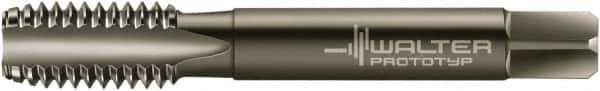 Walter-Prototyp - 7/16-14 UNC 2B 4 Flute Nitride/Oxide Finish Cobalt Straight Flute Machine Tap - Modified Bottoming, Right Hand Thread, 3-5/32" OAL, 22mm Thread Length, Oversize - Exact Industrial Supply