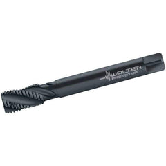 Walter-Prototyp - 1-1/8 - 8 UN 4 Flute 3B Modified Bottoming Spiral Flute Tap - Cobalt, Oxide Finish, 180mm OAL, Right Hand Flute, Right Hand Thread, Series M225532 - USA Tool & Supply