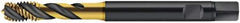 Walter-Prototyp - M10x1.50 Metric 3 Flute 6HX Modified Bottoming Spiral Flute Tap - Cobalt, TiN Finish, 100mm OAL, Right Hand Flute, Right Hand Thread, Series S2051315 - Exact Industrial Supply