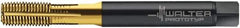 Walter-Prototyp - 3/8-24 UNF 2B Modified Bottoming Thread Forming Tap - Cobalt, TiN Finish, 100mm OAL, 19.99mm Thread Length, Right Hand Thread, Series ACP2361745 - USA Tool & Supply