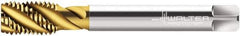 Walter-Prototyp - M16x2.00 Metric 3 Flute 7G Modified Bottoming Spiral Flute Tap - Cobalt, TiN Finish, 110mm OAL, Right Hand Flute, Right Hand Thread, Series P2059905 - USA Tool & Supply