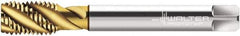 Walter-Prototyp - M14x1.50 Metric Fine 4 Flute 6H Modified Bottoming Spiral Flute Tap - Cobalt, TiN Finish, 100mm OAL, Right Hand Flute, Right Hand Thread, Series P2156905 - USA Tool & Supply