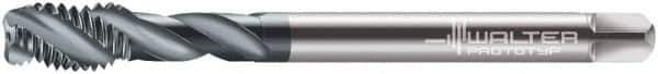 Walter-Prototyp - M12x1.75 Metric 3 Flute 6H Modified Bottoming Spiral Flute Tap - Cobalt, TiCN Finish, 110mm OAL, Right Hand Flute, Right Hand Thread, Series 7056776 - Exact Industrial Supply