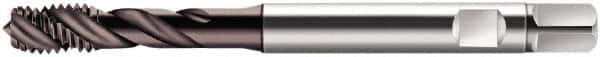 Walter-Prototyp - M8x1.25 Metric 3 Flute 6HX Modified Bottoming Spiral Flute Tap - Cobalt, Hardlube Finish, 90mm OAL, Right Hand Flute, Right Hand Thread, Series S2051312 - USA Tool & Supply
