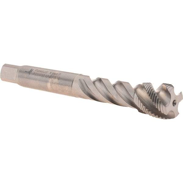 Walter-Prototyp - 9/16-24 UNEF 4 Flute 2B Modified Bottoming Spiral Flute Tap - Cobalt, Bright Finish, 100mm OAL, Right Hand Flute, Right Hand Thread, Series P235692 - USA Tool & Supply