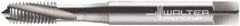 Walter-Prototyp - #12-24 UNC 3 Flute 2B Modified Bottoming Spiral Flute Tap - Cobalt, Bright Finish, 80mm OAL, Right Hand Flute, Right Hand Thread, Series 22410 - Exact Industrial Supply