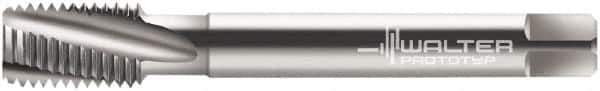Walter-Prototyp - M8x1.00 Metric Fine 3 Flute 6G Modified Bottoming Spiral Flute Tap - Cobalt, Bright Finish, 90mm OAL, Right Hand Flute, Right Hand Thread, Series 21480 - Exact Industrial Supply