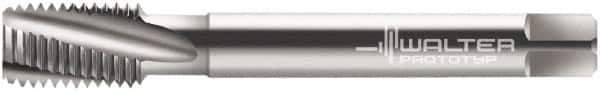 Walter-Prototyp - M16x2.00 Metric 3 Flute 6G Modified Bottoming Spiral Flute Tap - Cobalt, Bright Finish, 110mm OAL, Right Hand Flute, Right Hand Thread, Series 20480 - USA Tool & Supply