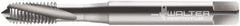 Walter-Prototyp - M4x0.50 Metric Fine 3 Flute 6H Modified Bottoming Spiral Flute Tap - Cobalt, Bright Finish, 63mm OAL, Right Hand Flute, Right Hand Thread, Series 21410 - USA Tool & Supply