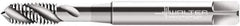 Walter-Prototyp - 3/8-16 UNC 3 Flute 2B Modified Bottoming Spiral Flute Tap - Cobalt, Bright Finish, 100mm OAL, Right Hand Flute, Right Hand Thread, Series P22519 - Exact Industrial Supply