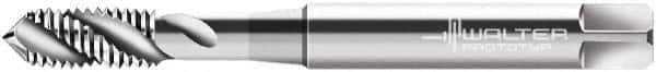 Walter-Prototyp - #3-48 UNC 3 Flute 2B Modified Bottoming Spiral Flute Tap - Cobalt, Bright Finish, 50mm OAL, Right Hand Flute, Right Hand Thread, Series P22519 - Exact Industrial Supply