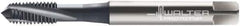 Walter-Prototyp - M8x1.25 Metric 3 Flute 6H Modified Bottoming Spiral Flute Tap - Cobalt, TiCN Finish, 90mm OAL, Right Hand Flute, Right Hand Thread, Series 2041006 - Exact Industrial Supply