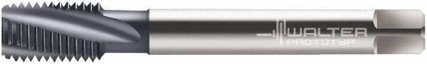Walter-Prototyp - M14x1.50 Metric Fine 4 Flute 6H Modified Bottoming Spiral Flute Tap - Cobalt, TiCN Finish, 100mm OAL, Right Hand Flute, Right Hand Thread, Series 2146006 - USA Tool & Supply