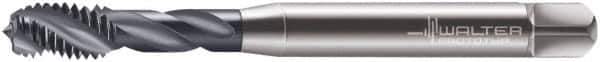 Walter-Prototyp - M8x1.25 Metric 3 Flute 6H Modified Bottoming Spiral Flute Tap - Cobalt, TiCN Finish, 90mm OAL, Right Hand Flute, Right Hand Thread, Series 7051776 - Exact Industrial Supply