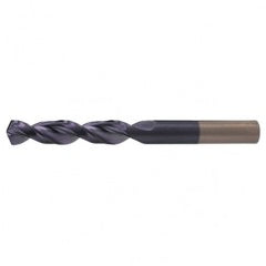 #13 RHS / RHC HSS-CO 8% (M42) 135 Degree Split Point Q-Cobalt Wide Land Parabolic Drill - TiAlN - USA Tool & Supply