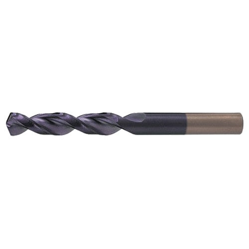 #9 RHS / RHC HSS-CO 8% (M42) 135 Degree Split Point Q-Cobalt Wide Land Parabolic Drill - TiAlN - Exact Industrial Supply
