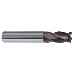 4mm Dia. x 54mm Overall Length 4-Flute Square End Solid Carbide SE End Mill-Round Shank-Center Cut-Firex - USA Tool & Supply