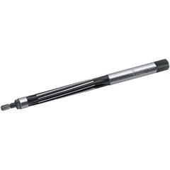 Walter-Titex - 0.7087" Reamer Diam, Straight Shank, 68mm Flute Length, Hand Expansion Reamer - Spiral Flute, 7.4" OAL, Left Hand Spiral, Right Hand Cut, High Speed Steel - USA Tool & Supply