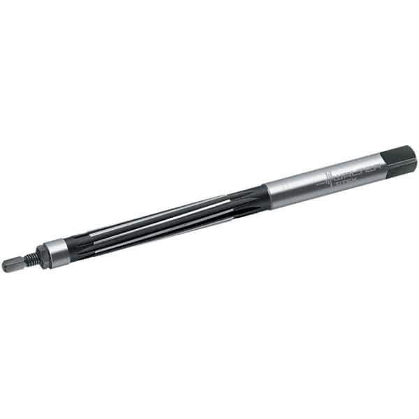 Walter-Titex - 0.5906" Reamer Diam, Straight Shank, 61mm Flute Length, Hand Expansion Reamer - Spiral Flute, 6.42" OAL, Left Hand Spiral, Right Hand Cut, High Speed Steel - USA Tool & Supply