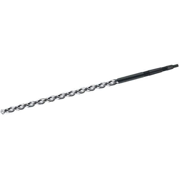 Walter-Titex - 14mm, 1MT 130° Point High Speed Steel Taper Shank Drill Bit - Bright/Oxide Finish, 275mm Flute Length, 410mm OAL, Parabolic Flute, Series A4722 - USA Tool & Supply