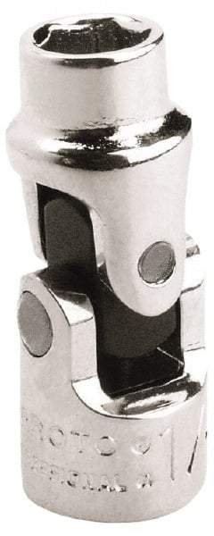 Proto - 5/16", 1/4" Drive, Standard Hand Socket - 6 Points, 1-13/32" OAL, Alloy Steel, Chrome Finish - USA Tool & Supply