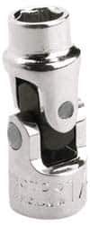 Proto - 7/16", 1/4" Drive, Standard Hand Socket - 6 Points, 1-1/2" OAL, Alloy Steel, Chrome Finish - USA Tool & Supply