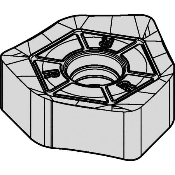 Kennametal - XNGJ0905AN Grade KC410 Carbide Milling Insert - TiB2 Finish, 1/4" Thick, 5/8" Inscribed Circle, 1.6mm Corner Radius - USA Tool & Supply
