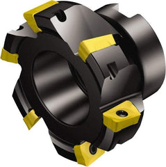 Sandvik Coromant - 11 Inserts, 125mm Cut Diam, 40mm Arbor Diam, 15.7mm Max Depth of Cut, Indexable Square-Shoulder Face Mill - 90° Lead Angle, 63mm High, R390-17.. Insert Compatibility, Series CoroMill 390 - USA Tool & Supply