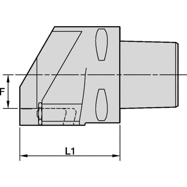 Kennametal - EG-P-GUP, EG-U-GUN, EG-U-GUP, ER-P-GUP, ER-U-GUN, ER-U-GUP Insert, 2-1/2" Head Length, Modular Grooving Blade Holder Head - Right Hand Cut, System Size PSC40, Through Coolant, Series Beyond Evolution - USA Tool & Supply
