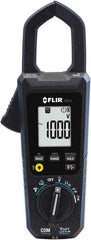 FLIR - CM74, CAT IV, Digital True RMS Auto Ranging Clamp Meter with 1.38" Clamp On Jaws - 1000 VAC/VDC, 600 AC/DC Amps, Measures Voltage, Capacitance, Current, Frequency, Resistance - USA Tool & Supply